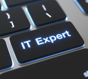 It expert text on keyboard button.